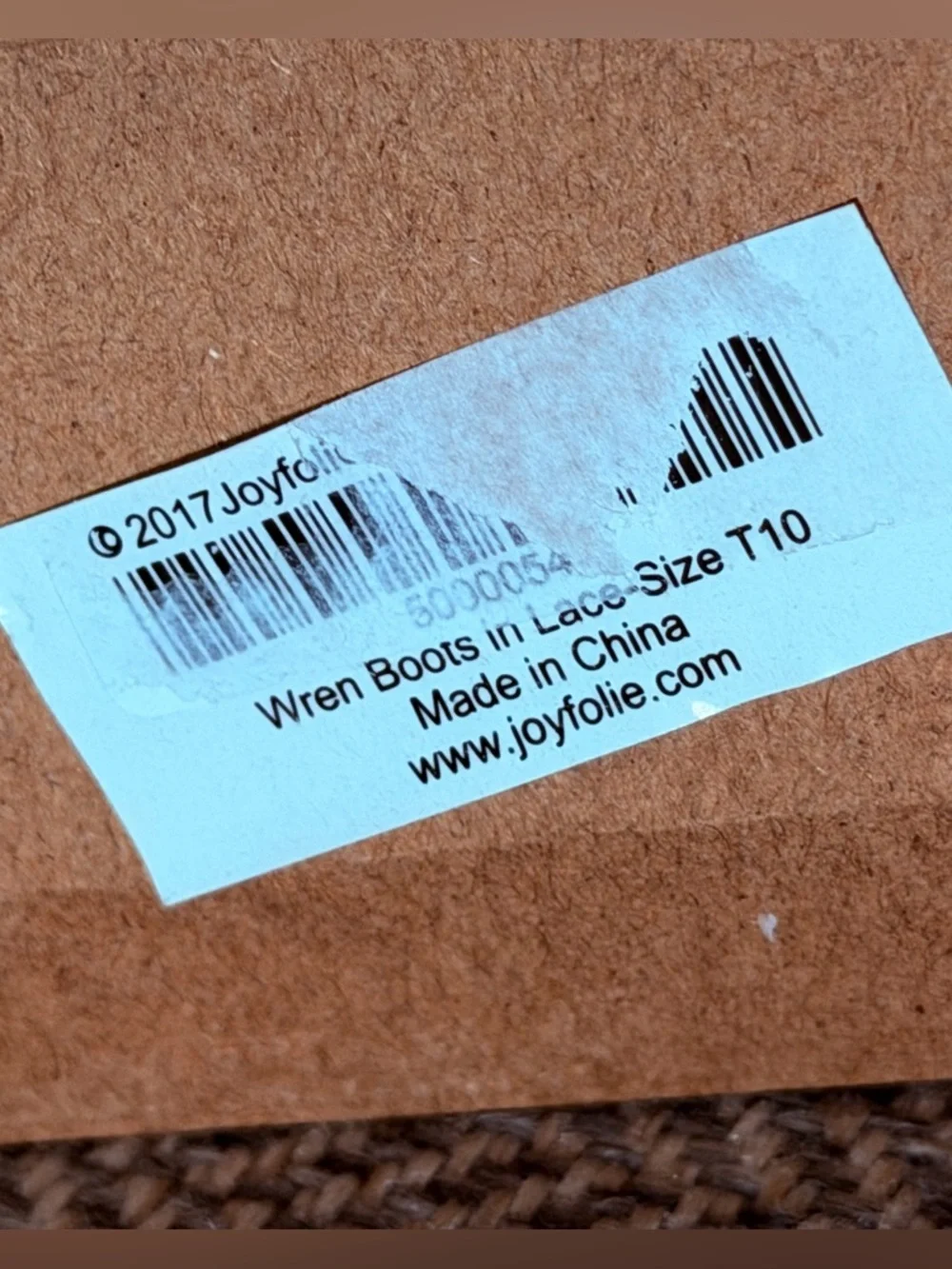 Joyfolie Child’s 10 & 13 Wren Boots in Lace Cream